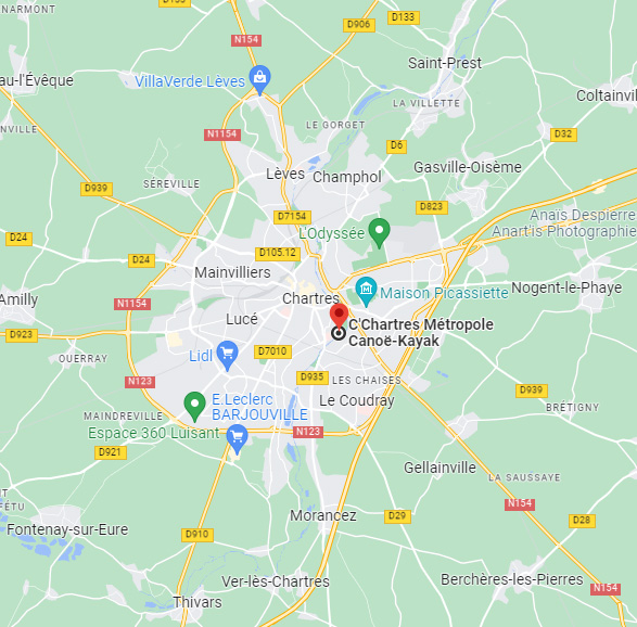 C'Chartres Métropole Canoë Kayak sur Google maps